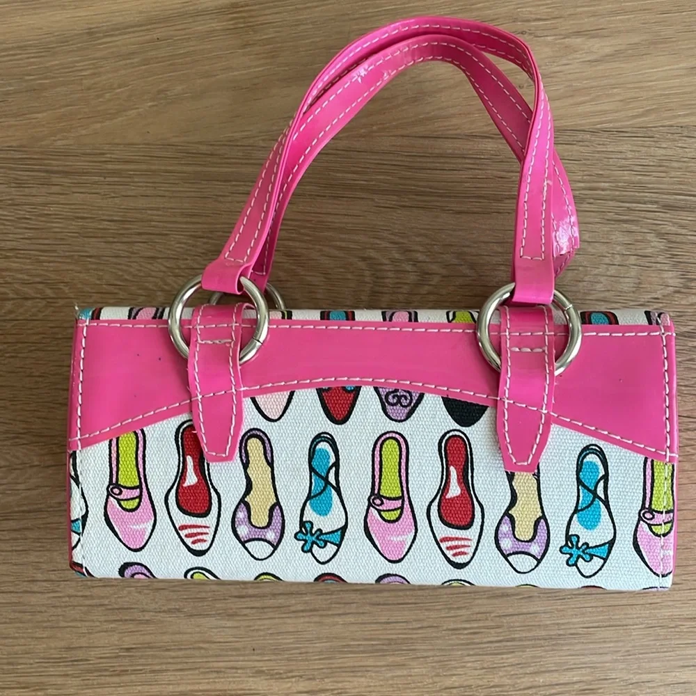 FUN & FABULOUS JEWELRY BOX TRAVEL CARRYING CASE PURSE SHAPED ORGANIZER Pink
